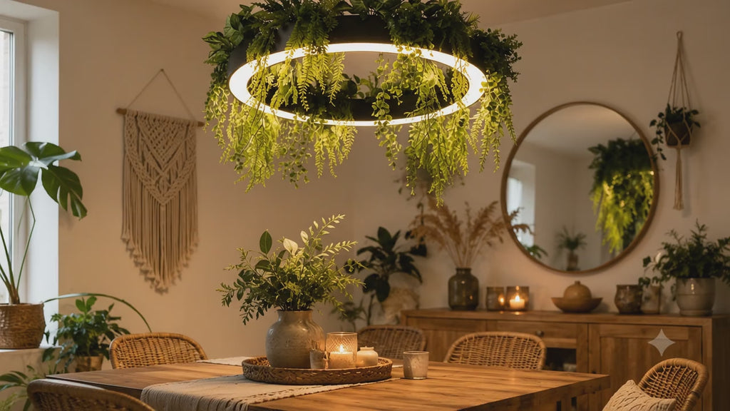 Botanical Halo Ring LED Pendant Light